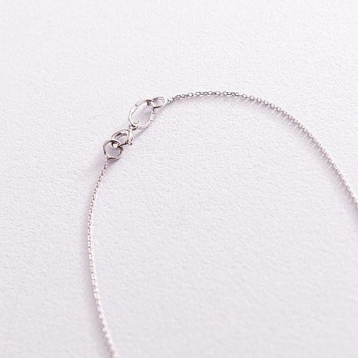 Колье "Бабочка" в белом золоте кол02148 4