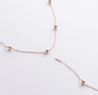 Колье 2 в 1 "Шарики" в красном золоте кол02572 №5