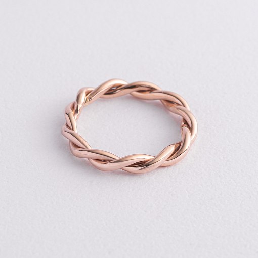 Каблучка «Переплетення» в червоному золоті к08356 3
