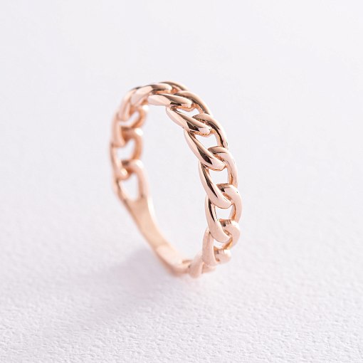 Кольцо "Цепочка" в красном золоте к07143 6