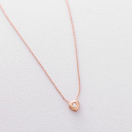 Колье Секретная любовь в красном золоте кол01204