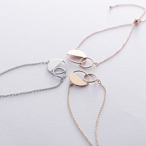 Золотой браслет "Переплетение" б04735 9