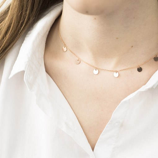 Золоте кольє з монетками 7 шт кол01417 2