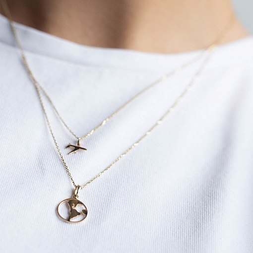 Кольє в жовтому золоті 