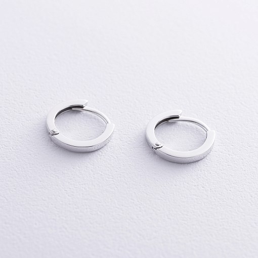 Серьги-кольца в белом золоте с08731 3