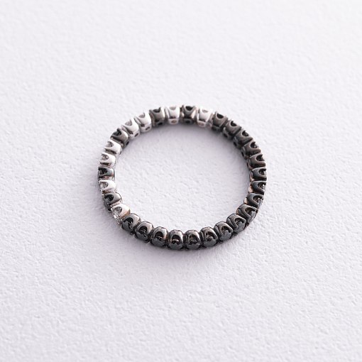 Золота каблучка з білими та чорними діамантами кб0471di 5