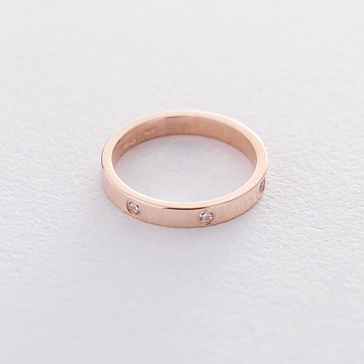 Каблучка Мерехтіння в червоному золоті к02948