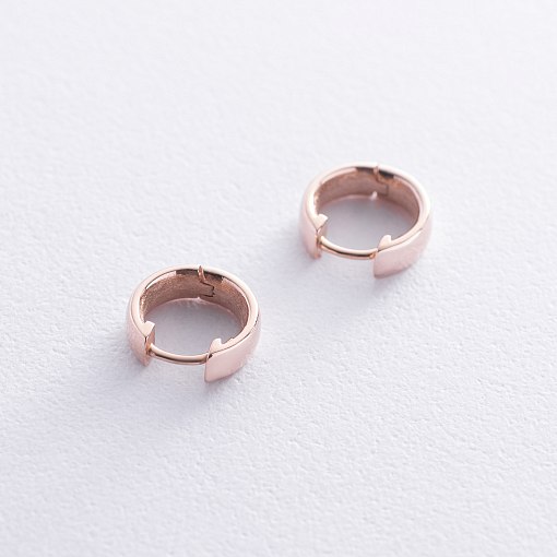 Серьги - кольца в красном золоте с08435 6