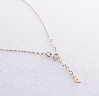 Колье "Сердечко" в желтом золоте кол02470 №4