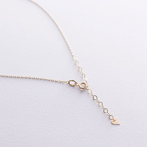 Колье "Сердечко" в желтом золоте кол02470 4