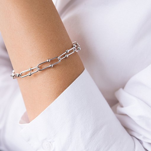 Браслет "Фантазия" в белом золоте б04714 4