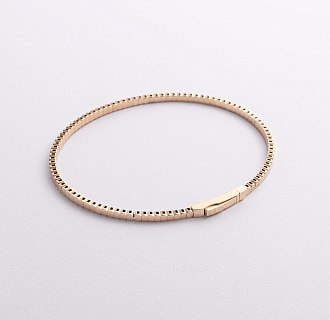 Жесткий браслет "Kylie" в желтом золоте б05543 №3