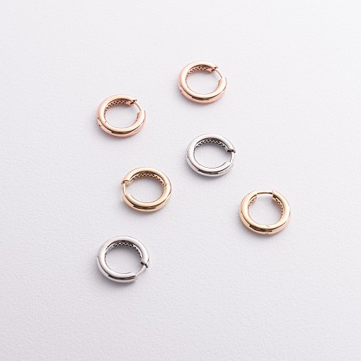 Серьги - кольца "Milley" в желтом золоте с08868 6