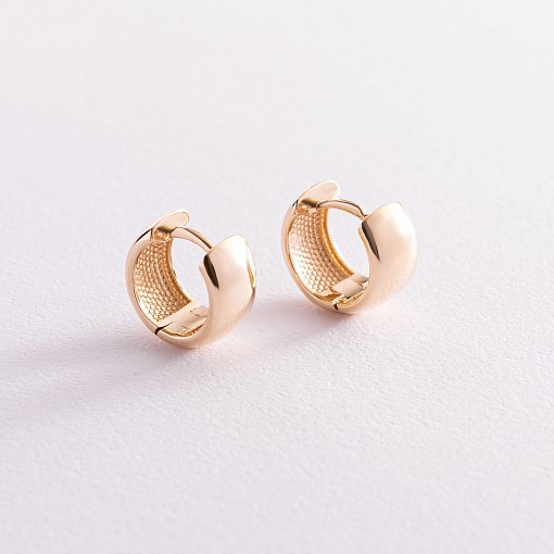 Серьги - кольца в желтом золоте с07582