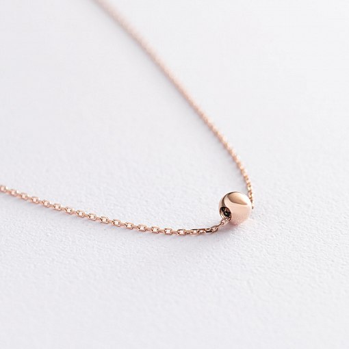 Колье "Шар" в красном золоте (0.5 см) кол01760 3