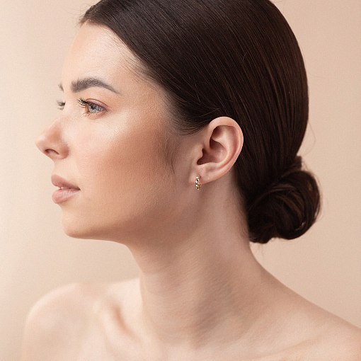 Серьги - пусеты "Mona" в желтом золоте c08379 3