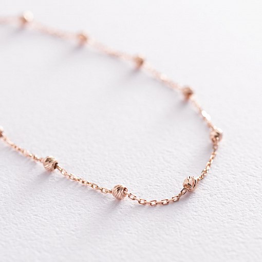 Браслет "Шарики" в красном золоте б04568 3