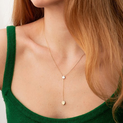 Золотое колье "Монетки" (возможна гравировка) кол02499 4