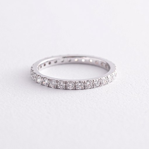 Каблучка в білому золоті з діамантами 220971121 5