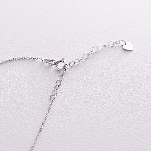 Колье "Сердечко" в белом золоте кол02352 3