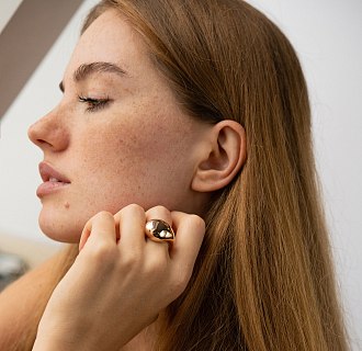 Кольцо "Megan" в красном золоте к08188 №4