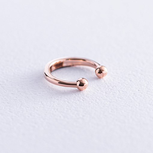 Серьга - каффа в красном золоте с07911 4