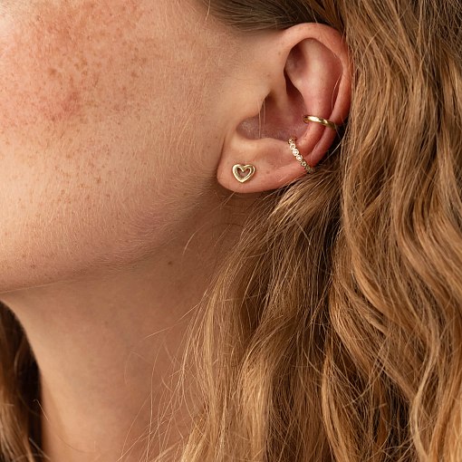 Каффа "Джессика" в желтом золоте (фианиты) с08026 11