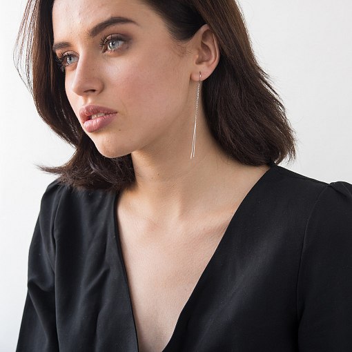 Золотые серьги-протяжки с06348 2