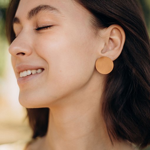 Серьги "Большие кометы" в красном золоте с06466 4