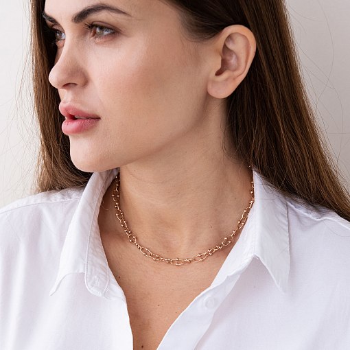 Колье "Фантазия" в красном золоте кол01913 5