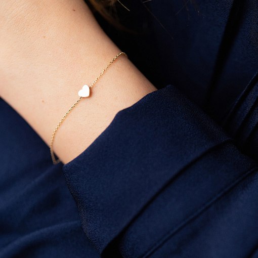 Браслет "Сердечко" в желтом золоте б05185 6