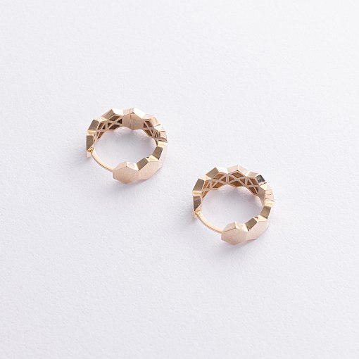 Серьги - кольца "Miranda" в желтом золоте с09301 2