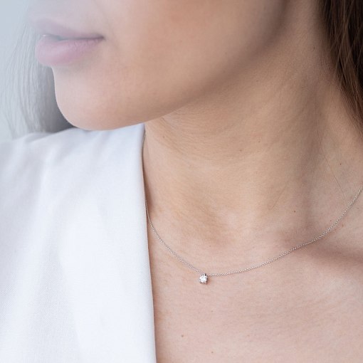 Золоте кольє з діамантом колб0059di 2