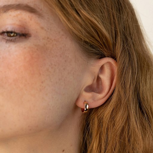 Серьги - кольца в красном золоте с08435 7