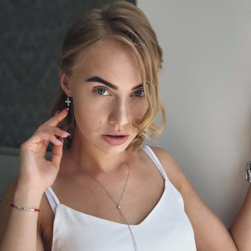 Серьги Крестики в белом золоте с04414 2