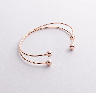 Жесткий браслет "Шарики" (красное золото) б05566 №9