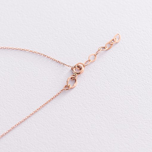 Колье с буквой "Н" в красном золоте кол01256Н 4