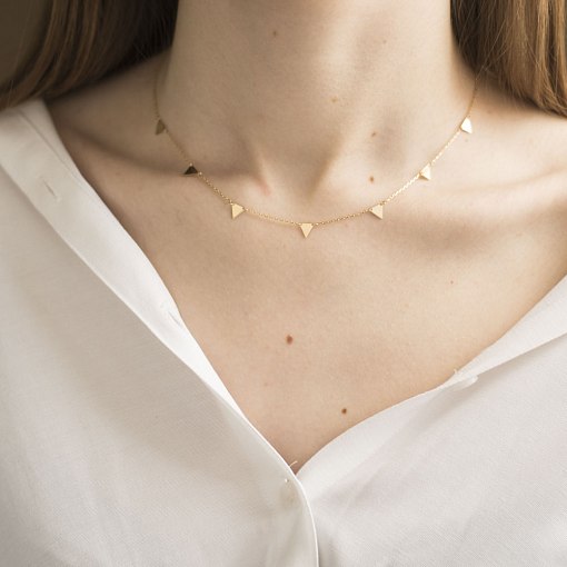 Колье Лучи солнца в красном золоте кол01455 5