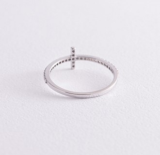 Кольцо "Дейзи" в белом золоте (фианиты) з3913б №3