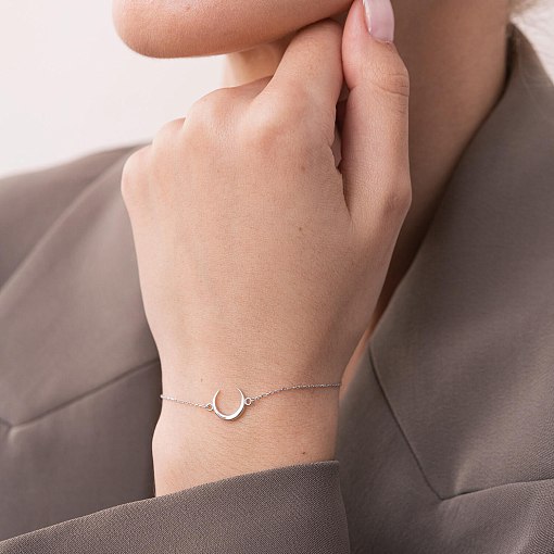 Браслет "Лунница" в белом золоте б05086 5