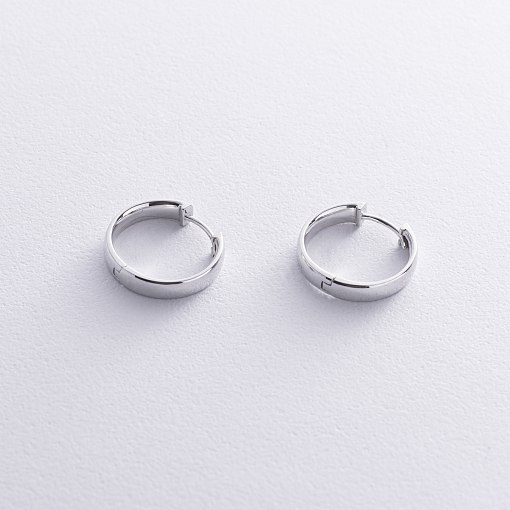 Серьги - кольца в белом золоте с08653 5