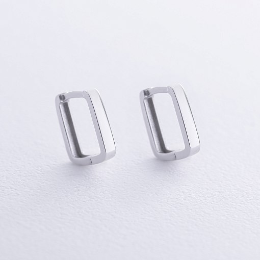 Прямоугольные серьги "Lydia" (белое золото) с08706