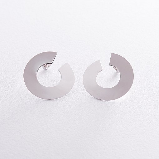 Золотые серьги-пусеты "Головокружение" с06679 4