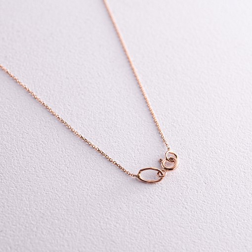 Золотое колье "Бесконечность" кол02318 3