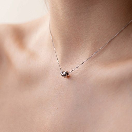 Золоте кольє із сердечком кол01322 7