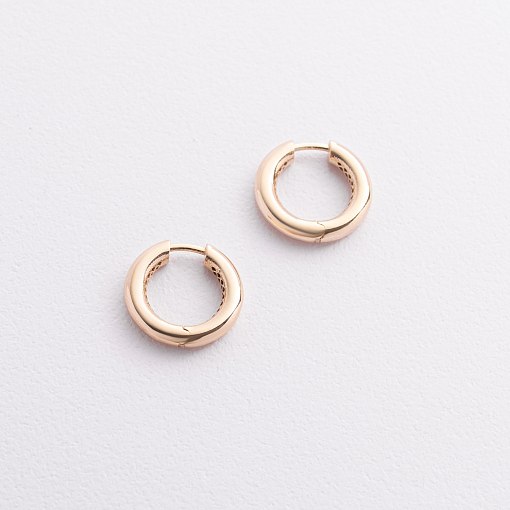 Серьги - кольца "Milley" в желтом золоте с08868