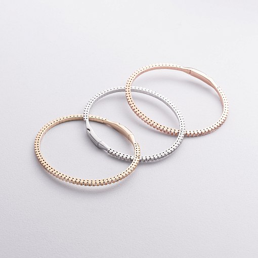 Золотой браслет "Clarice" с дорожкой камней б05558 5