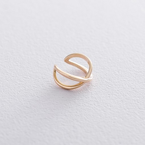 Серьга - каффа из желтого золота с06376 3