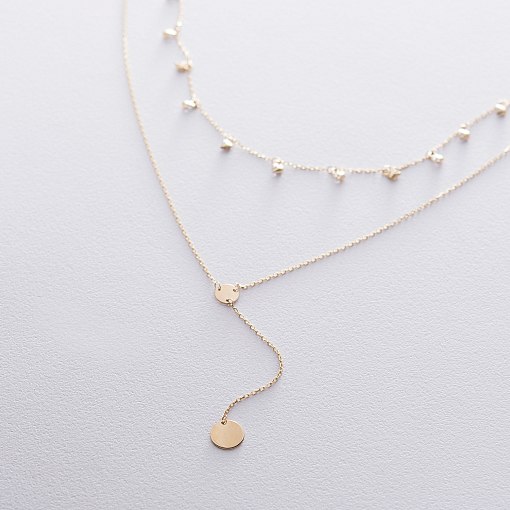 Золотое колье Дуальность кол01407 2