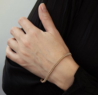 Браслет "Шарики" в желтом золоте б05759 №4